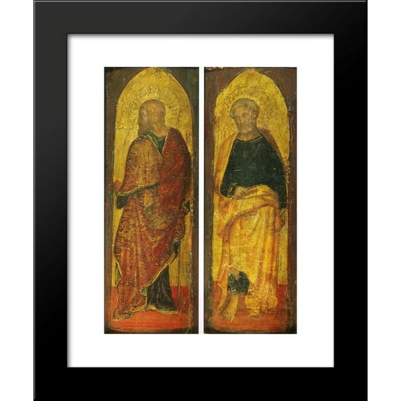 St. James the Greate and St. Peter, the polyptych Sandei Collection Berenson 20x24 Framed Art Print by Gentile da Fabriano