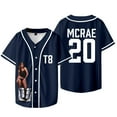 thumbnail image 3 of Tate McRae T8 Merch Jersey Think Later Tour T-shirts Women Men Fashion Casual Short Sleeve Baseball Jacket, 3 of 4