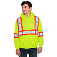 thumbnail image 6 of JORESTECH Hi-Vis Safety Full-Zip Hoodie, Two-Toned, ANSI Class 3 (Yellow, M), 6 of 7
