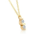thumbnail image 2 of Pompeii 1/3Ct Diamond Two Stone Pendant in White Yellow or Rose Gold Lab Grown Necklace, 2 of 3