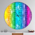 thumbnail image 2 of Designart 'Rainbow Effects Illustration ' Modern wall clock, 2 of 6