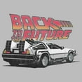 thumbnail image 2 of Men's Back to the Future DeLorean Cartoon  Graphic Tee Athletic Heather Small, 2 of 3