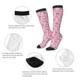 thumbnail image 3 of Naloa pink Holiday Joy Knee Socks, High Socks Long Stretchy Sock Women Knee High Stocking, Long Socks for Women, 3 of 6