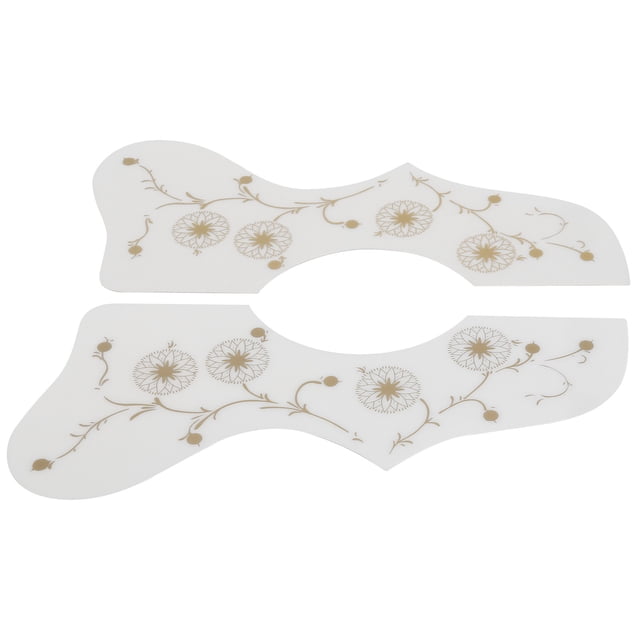 Guitar Pickguard, Hard Plastic Pickguard Hard Plastic Guitar Protection Plate 2Pcs Forehand And Backhand For Acoustic White,Red,Brown,Black