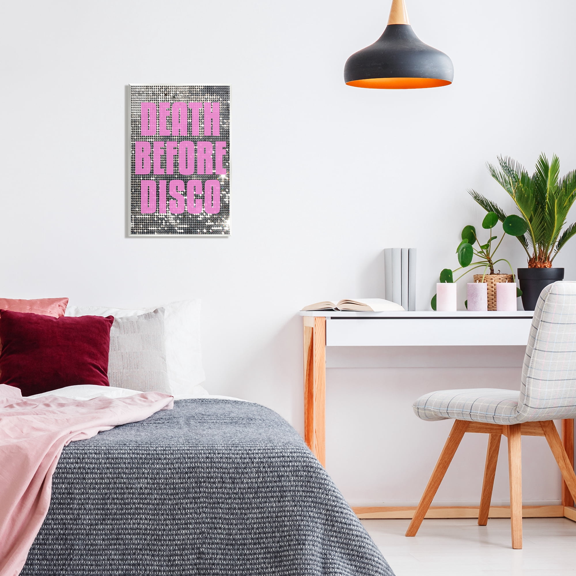 Stupell Industries Glam Death Before Disco Abstract Painting Unframed Art Print Wall Art, 13 x 19