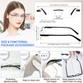 thumbnail image 6 of WEMOOMOOTANTS 4 Packs Reading Glassses 2.0 for Women Men's Rimless Black Readers 1.0 1.5 200 2.5 3.0 3.5, 6 of 6