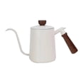 thumbnail image 4 of Hervidor de cuello de cisne de 600 ml, hervidor de café manual, tetera para café y té, de acero inoxidable Blanco, 4 of 9