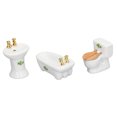 thumbnail image 3 of Nehlobo-Juego de baño en miniatura para casa de muñecas, bañera de simulación de cerámica, lavabo, muebles de baño para casa de muñecas 1/24, 3 uds., 3 of 8