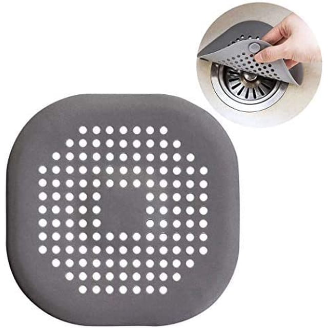 Colador de fregadero de silicona Sincero gris de 3 piezas para baño de cocina