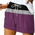 thumbnail image 2 of Rezuofi 2 Pcs Shorts for Women Trendy Elastic Waist Drawstring Summer Shorts Casual Lightweight Beach Shorts Comfy Lounge Clothes, 2 of 5