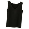 thumbnail image 1 of Sonducket Ropa interior térmica para mujer, chaleco sin costuras para Otoño Invierno, hogar, escuela, capa básica, Tops cálidos, ropa Camisetas sin mangas Negro, 1 of 6