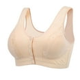 thumbnail image 3 of DuoJiaJ Bra And Panty Sets For Women Front Button Shaping Cup Shoulder Strap No Underwire Bra Plus Size Underwear Set Sports Bras for Women Beige, 3 of 5