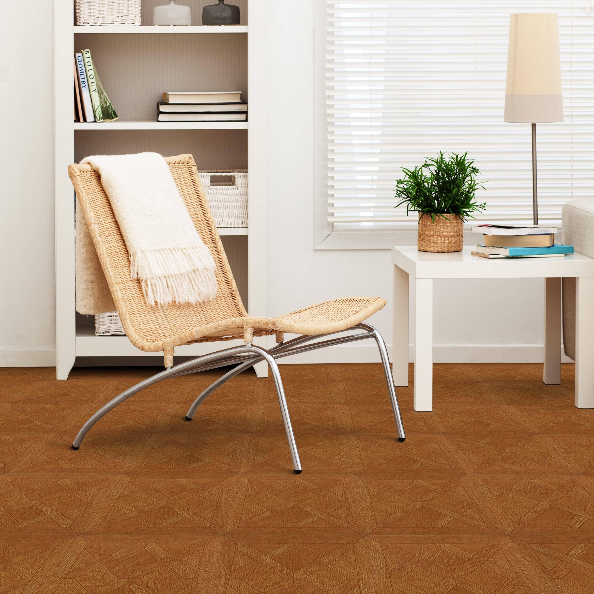 Achim 12"x12" 1.2mm Peel & Stick Vinyl Floor Tiles Classic Parquet Oak