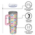 thumbnail image 4 of OBREWU Colorful Funny Dachshund Tumbler with Handle and Lid,Colorful Funny Dachshund 40oz Double Wall Vacuum Insulated Tumbler,Cups Gift for Women and Men, 4 of 7