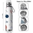 thumbnail image 3 of Modern 29oz Stainless Steel Insulated Thermos with Tea Filter, 360° Printed Travel Bottle, Leakproof BPA-Free Flask with Anti-Slip Base, 304 Inner & 201 Outer, Vacuum Cup, 3 of 6