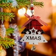 thumbnail image 6 of FastXmas Chrismtas Hanging Decoration,Wood Christmas Red Plaid British-Style Letter Ornaments, Merry Christmas Pine-Tree Shape Ornaments,2D Pendants for Xmas Tree,Car,Party,Holiday Decor 3.1", 6 of 6
