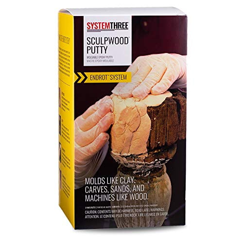 System Three 1600K20 SculpWood Mastic Kit, 0,5 Gallon, Brun
