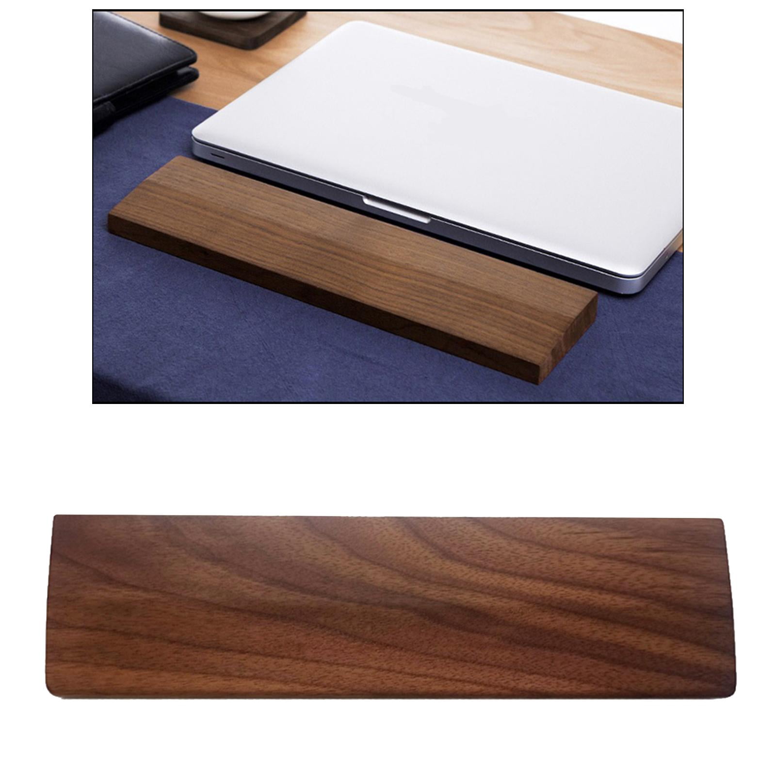 Mechanical Keyboard Holder Wooden Hand Pad Wrist Pad Palm Rest Support Easy Typing, Polished S Brown