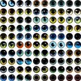 thumbnail image 3 of 50 Uds. Ojos de cristal para muñecas para coser DIY, accesorios para manualidades, ojo de gato, dragón, ojo de dinosaurio, cabujón redondo, 3 of 5
