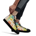thumbnail image 4 of Hippie Sign Languages Asl Be Kind Sunflower High Top Canvas Shoes Sneakers Black Size 5, 4 of 7