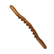 8/20 Beads Gua Sha Massage Stick Carbonized Wood Back Scrapping Meridian Therapy Wand Muscle Relaxing Body Massager Guasha