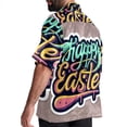 thumbnail image 3 of Easter Font Men's Short Sleeve Beach Shirts, Casual Printed Button Down Summer Shirts for Men and Women, 3 of 6