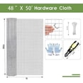 thumbnail image 3 of Hardware Cloth, Chicken Wire Fencing, 19 Gauge Galvanized Wire & 1"x1" Mesh Size Welded Wire Roll Garden Fence, Poultry Netting for /Duck/Chicken Coop (48" x 50'), 3 of 7