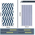 thumbnail image 6 of Mocaletto 100% Cotton Beach Towel with Towel Band(4 Pack),Oversized 35"x70" Navy Blue Beach Towels for Adults, Soft&Absorbent Large Cotton Towels,Quick Dry Cabana Stripes Pool,Swimming,Travel Towels, 6 of 7