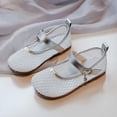 thumbnail image 5 of Gyujnb Girls Mesh Mary Jane Shoes Soft Sole Casual Footwear, Adjustable Buckle Strap Closed Toe Ballet Shoes (Girls),3.5-4 Years, 5 of 9