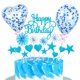thumbnail image 1 of Adorno para tarta de cumpleaños Daimay Black, acrílico con purpurina, decoración para tarta de feliz cumpleaños con confeti, globos, abanicos de papel, estrellas, fuegos artificiales, cupcakes., 1 of 2