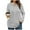 A01-Gray, variant on yoeyez Hoodies for Women Soft Ribbed Knit Hoodie Sweaters Drawstring Long Sleeve Pullover Shirts Lightweight Hooded Cozy Fall Tops Black,S