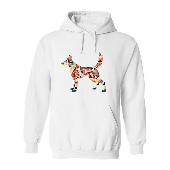 Tribal Dog  Hoodie Men -Image by Shutterstock, Male Medium