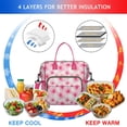 thumbnail image 4 of Pioneer Flower Floral Print Pattern Womens Lunch Box for Work,Insulated Large Lunch Bag for Tween and Teen,Loncheras Para Mujer,Leakproof Adult Lunch Bag for Work,Beach,Travel,Picnic,Camping, 4 of 7