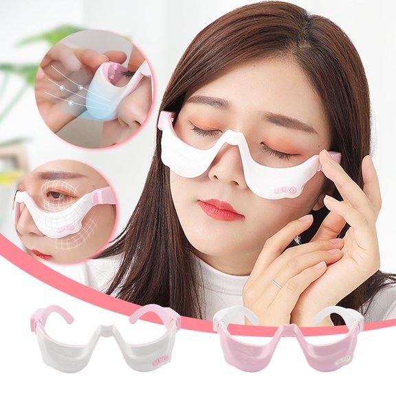 2Pcs Eye Massager with Heat, Yannianjz Eye Massager with Heat, Electric Eye Massager for Dark Circles and Puffiness, Microcurrent Eye Beauty Device, USB Rechargeable Eye Care Massager