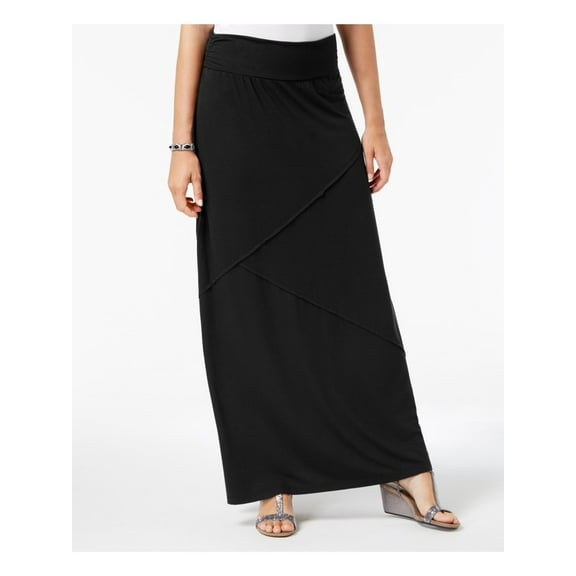 STYLE & COMPANY Womens Black Maxi Skirt Size: M