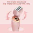 thumbnail image 4 of 3-in-1 Women's Electric Shaver - USB Rechargeable Facial Hair Remover & Eyebrow Trimmer, Painless Hair Removal for Face, Arms, Bikini Area - Portable Travel Size with Stainless Steel Blades, 4 of 9