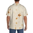 thumbnail image 3 of Pofeuu Pita Tortilla Print Mens Casual Short Sleeve Shirts Beach Summer Spread Collar Pocket Tops Men's Casual Short-sleeved Shirt-3X-Large, 3 of 5