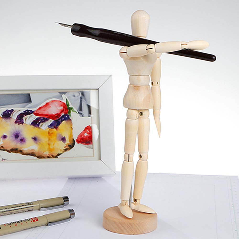 Wooden Mannequin Hand Art Model Home Decor Bookshelf Ornaments Human Artist  Figurines Limbs Movable Drawing Sketch Figure Doll