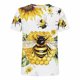 thumbnail image 4 of Tops de Cuello Redondo para Mujeres Casual de Moda Impresa Camiseta de Manga Corta Top 95% Poliéster 5% Elastano para Uso Diario Y de Fiesta, 4 of 5