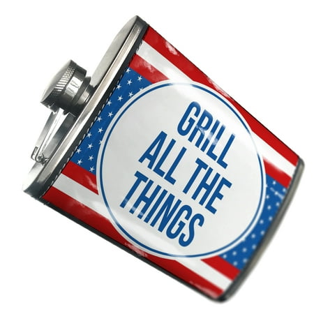

NEONBLOND Flask Grill All The Things Fourth of July Red White And Blue
