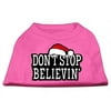 Don't Stop Believin' Screenprint Shirts Bright Pink L (14)