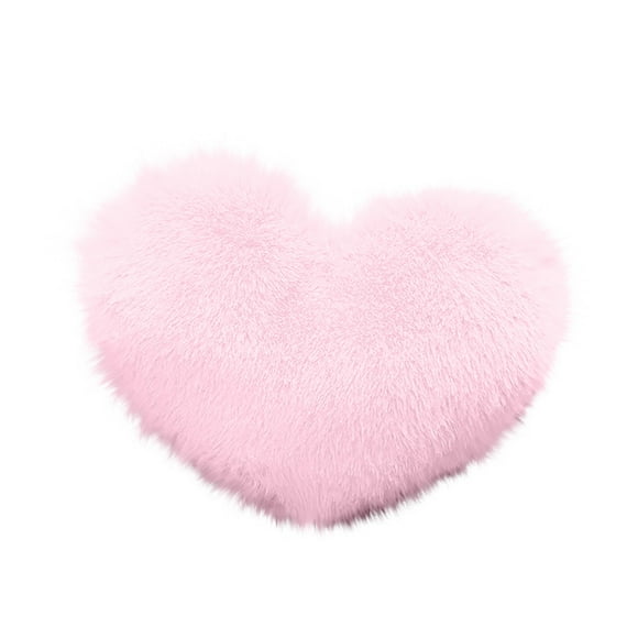 Heart-Shaped Decorative Pillows - 15.75x15.75in Soft Rose Velvet Couch Pillows Hypoallergenic Machine Washable Polyester Throw Pillows for Sofa Bed Car (Pink 0.66lb)​
