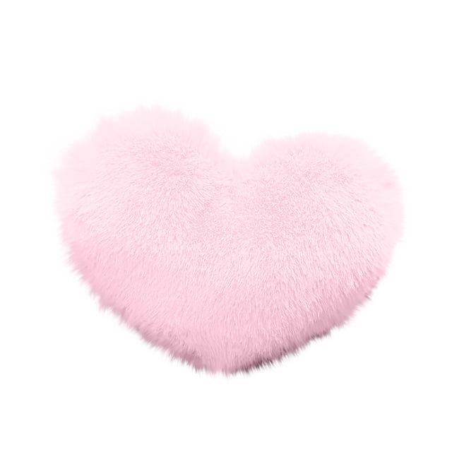 Decorative Heart Shaped Pillow for Living Room Sofa – 100% Polyester Fiber Fill, Rose Velvet Cover, Machine Washable