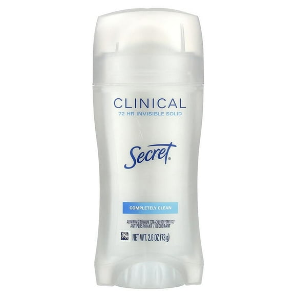 Secret, Clinical Strength Deodorant, Completely Clean, 2.6 oz Pack of 4