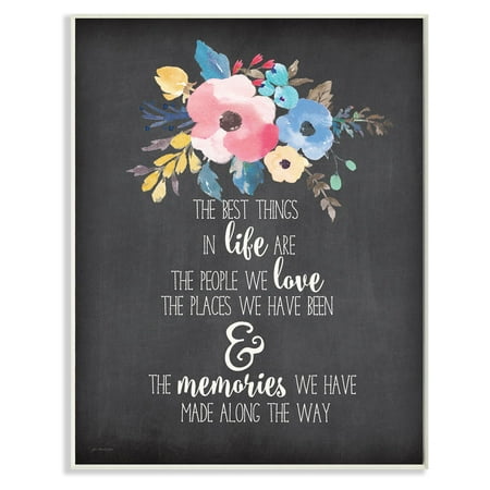 The Stupell Home Decor Collection The Best Things in Life Watercolor Floral Wall Plaque