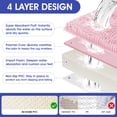 thumbnail image 4 of HAKUNA Striped Pink Bathroom Rug Set 2 Piece U Shape 24"x20"+48"x20" Ultra Soft, Non Slip Chenille Toilet Mat, Absorbent Plush Shaggy Bath Mats for Bathroom, Bedroom, Kitchen, 4 of 6