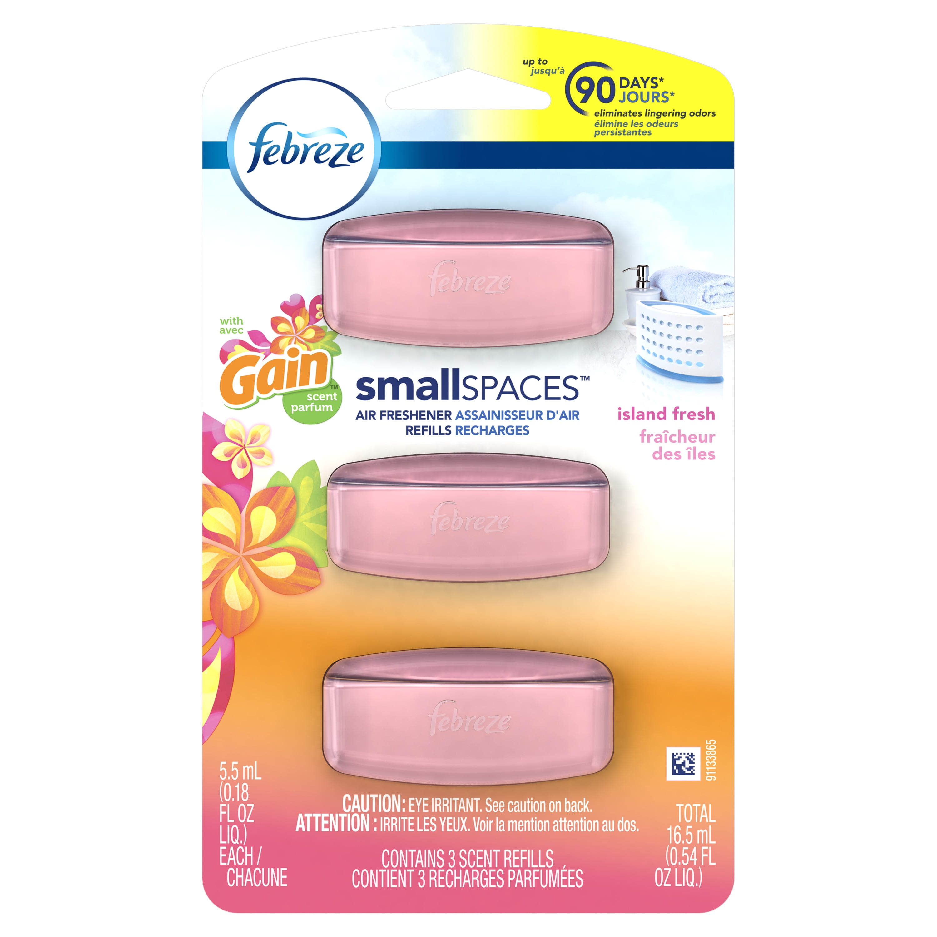 Febreze SMALL SPACES with Gain Island Fresh Scent Air Freshener Refills