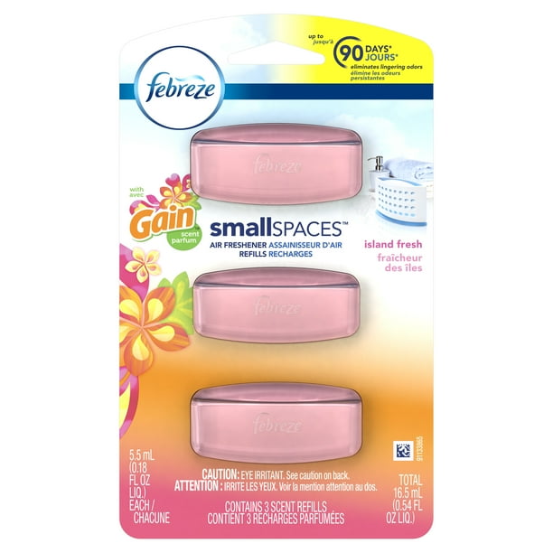 Febreze SMALL SPACES with Gain Island Fresh Scent Air Freshener Refills