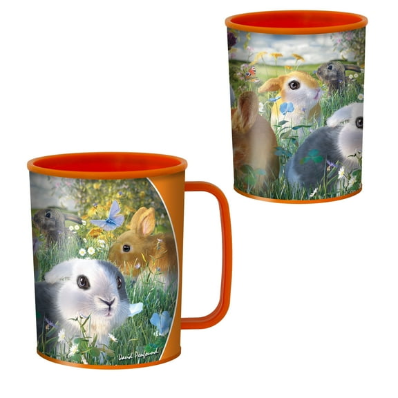 3D LiveLife Drinking Cup – Bunnies by Deluxebase | 10oz Lenticular Bunny Cup for Kids