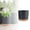 Black, variant on 6.5" Plastic Flower Pots With Drainage Holes And Tray Thickened Round Planter For Indoor Outdoor Plants-White
